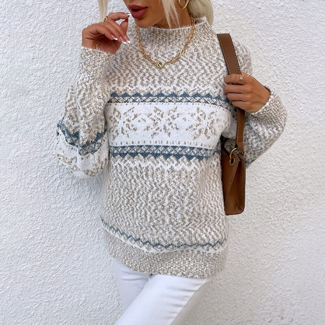 Barbara | Snowflake Band Knit Sweater