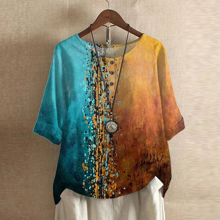 Sira | Floral Print Blouse with Oversized Fit for Women