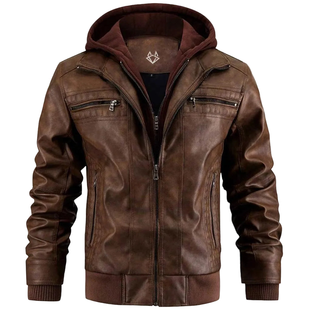 Men’s Hooded Zip Bomber Jacket