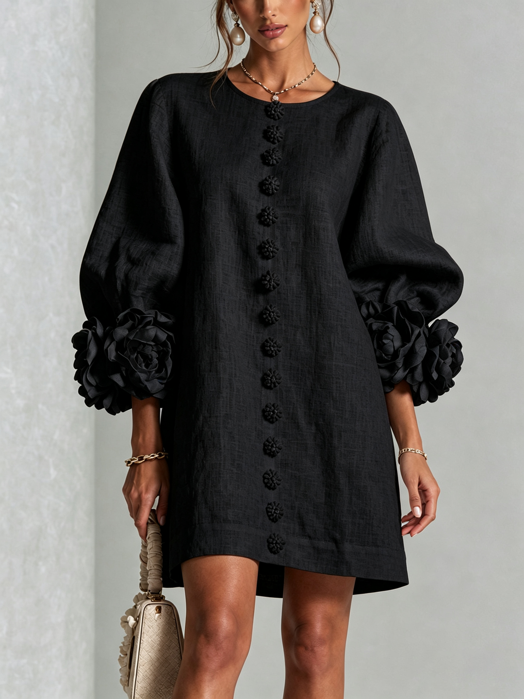 Felicity | Floral Button-Down Mini Dress