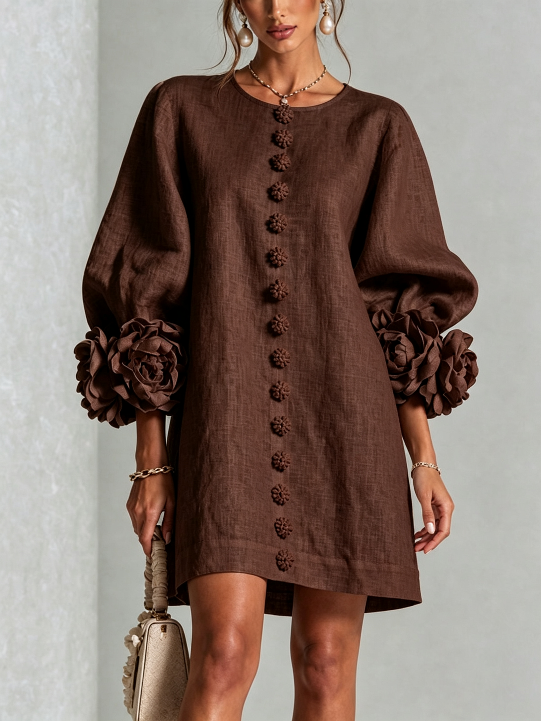 Felicity | Floral Button-Down Mini Dress