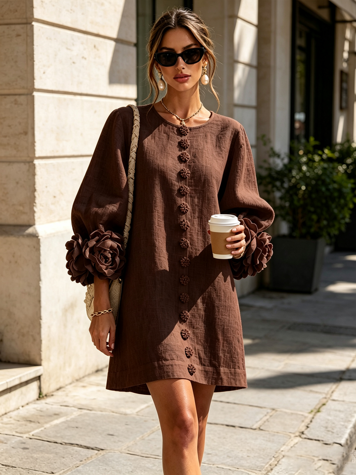 Felicity | Floral Button-Down Mini Dress
