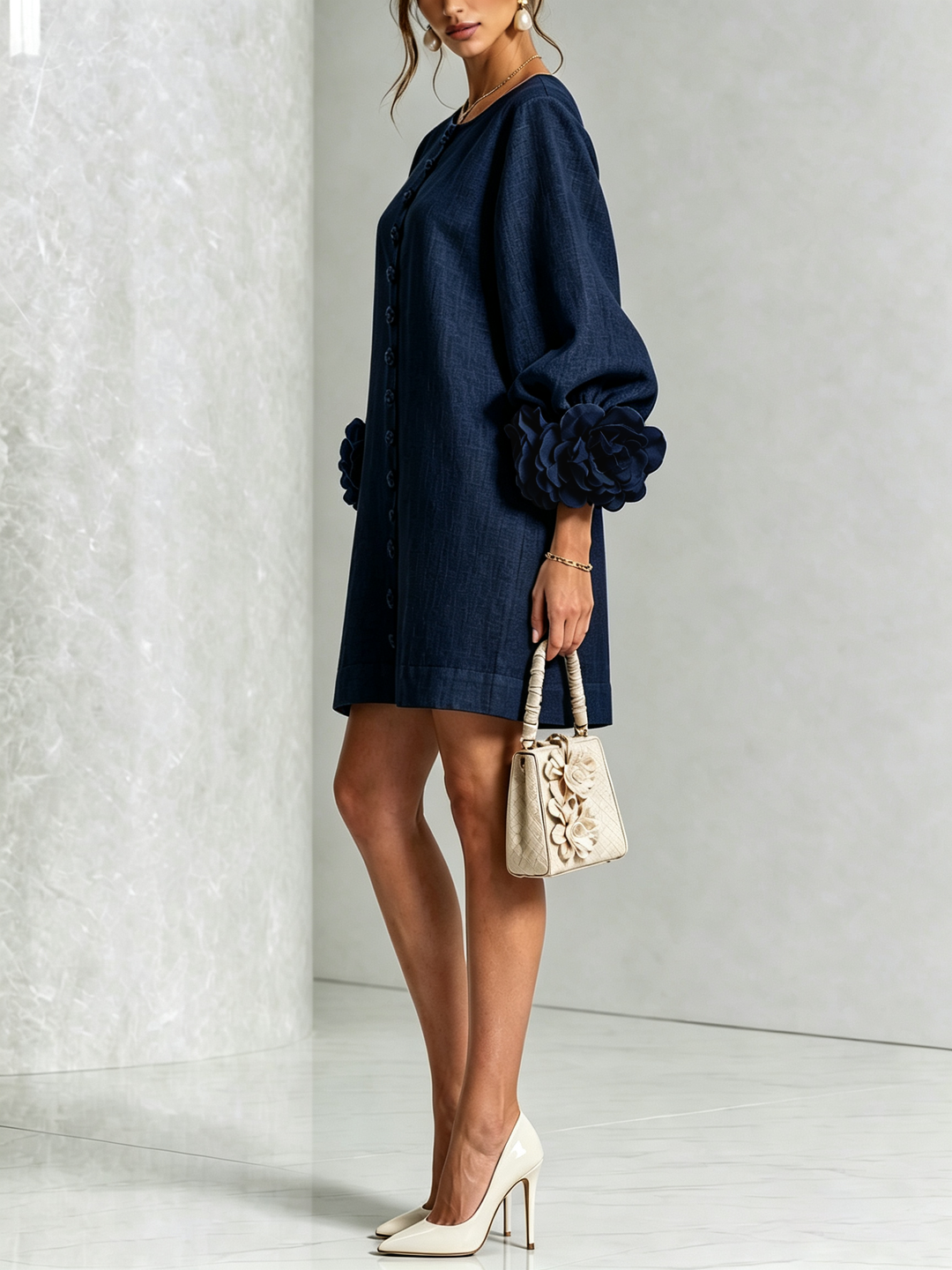 Felicity | Floral Button-Down Mini Dress