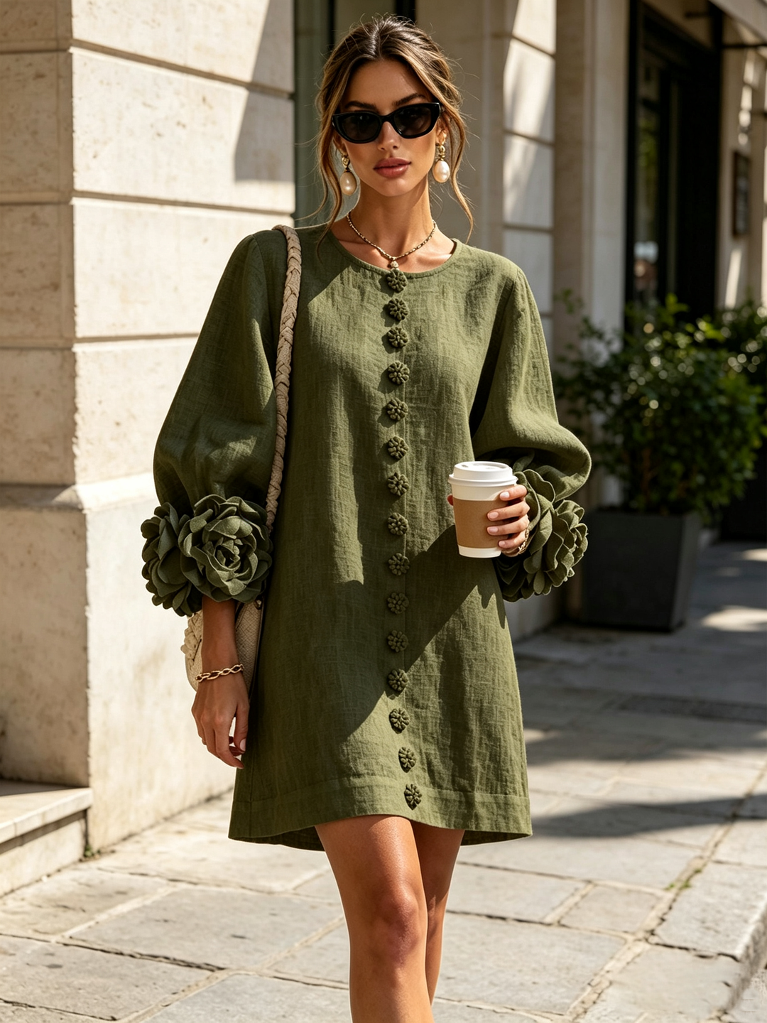 Felicity | Floral Button-Down Mini Dress