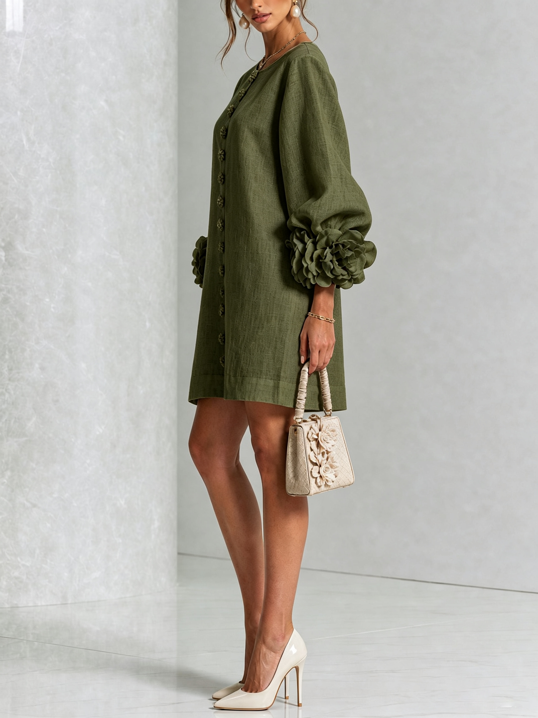 Felicity | Floral Button-Down Mini Dress