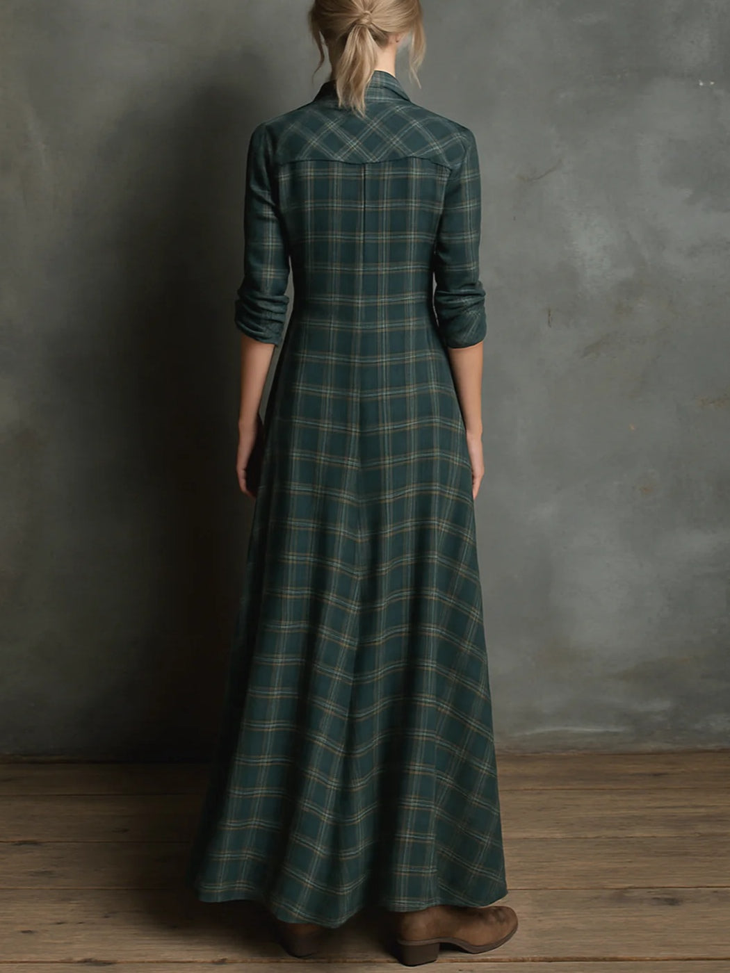 Vera | Long Plaid Dress