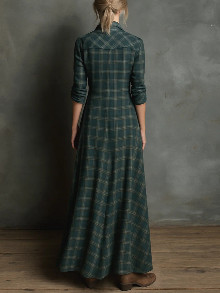 Vera | Long Plaid Dress