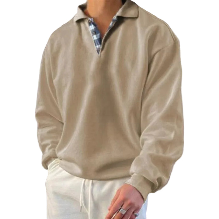 Men’s Polo Collar V-Neck Pullover