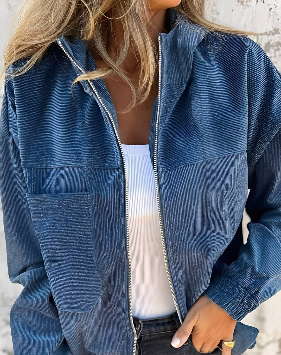 Aphrodite | Hooded Corduroy Jacket for Women