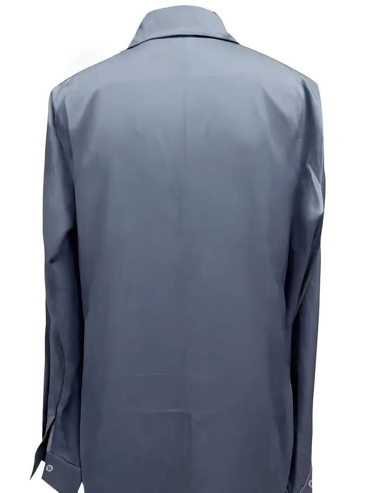 Audrey | Satin V-Neck Blouse with Long Sleeves for Women