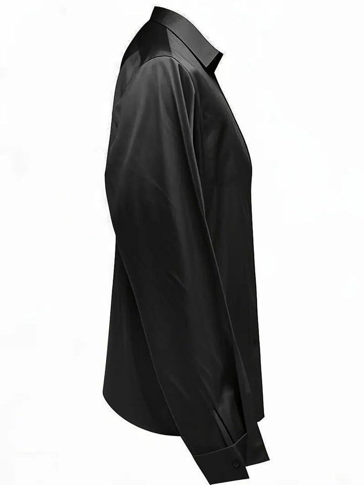 Audrey | Satin V-Neck Blouse with Long Sleeves for Women