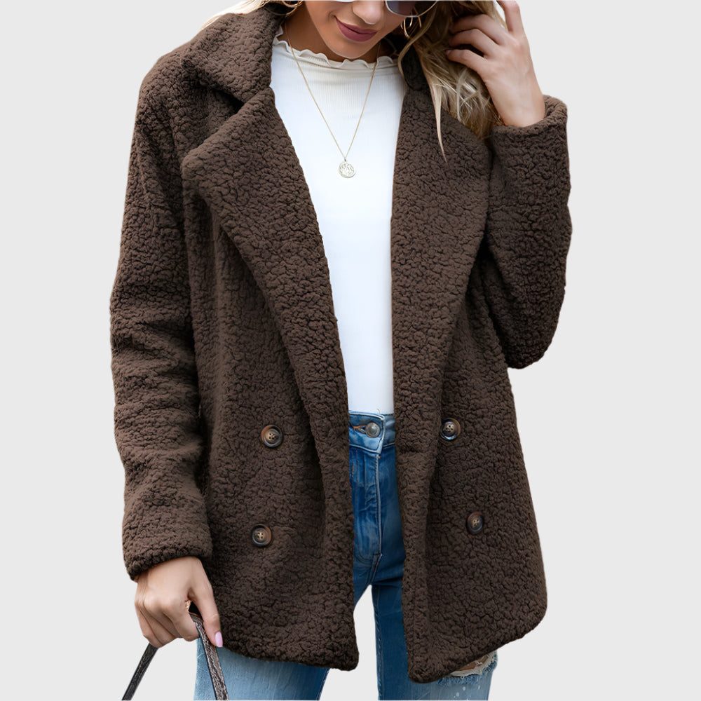 Dorothy | Double-Breasted Sherpa Jacket for Women
