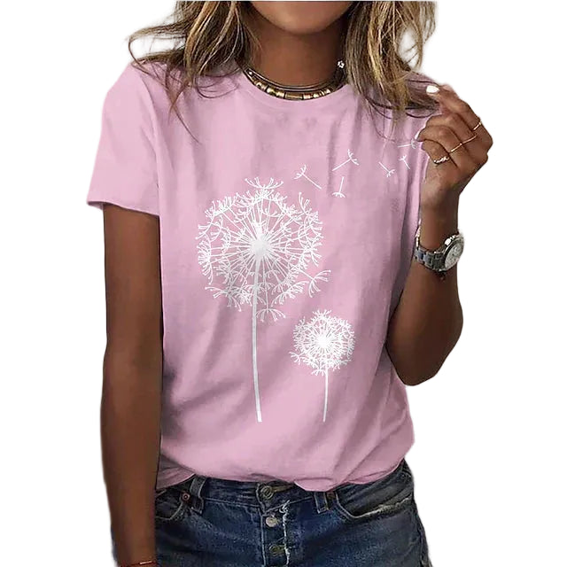 Women’s Graphic T Shirt Crew Neck