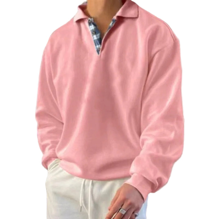 Men’s Polo Collar V-Neck Pullover