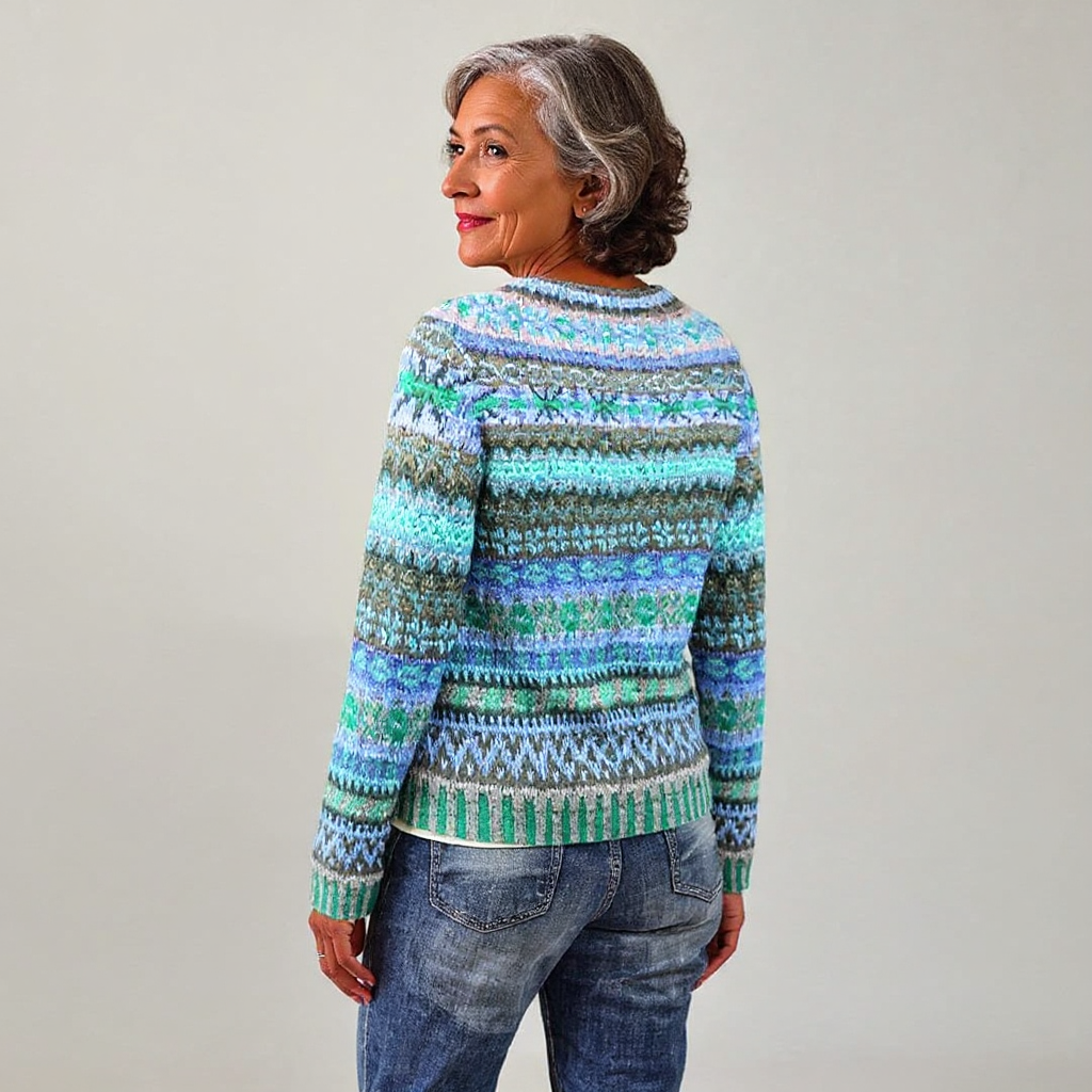 Margaret | Ocean Multi Fair Isle Knit Sweater