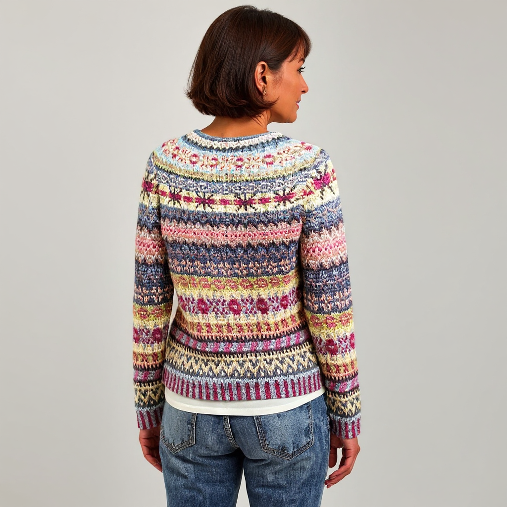 Gloria | Heather Multi Fair Isle Knit Sweater
