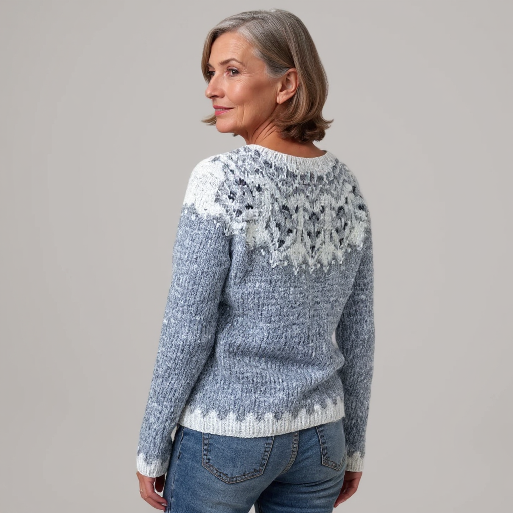 Patricia | Frosted Snowflake Knit Sweater
