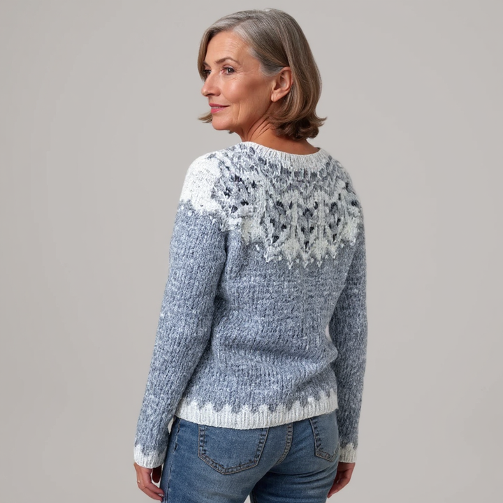 Patricia | Frosted Snowflake Knit Sweater