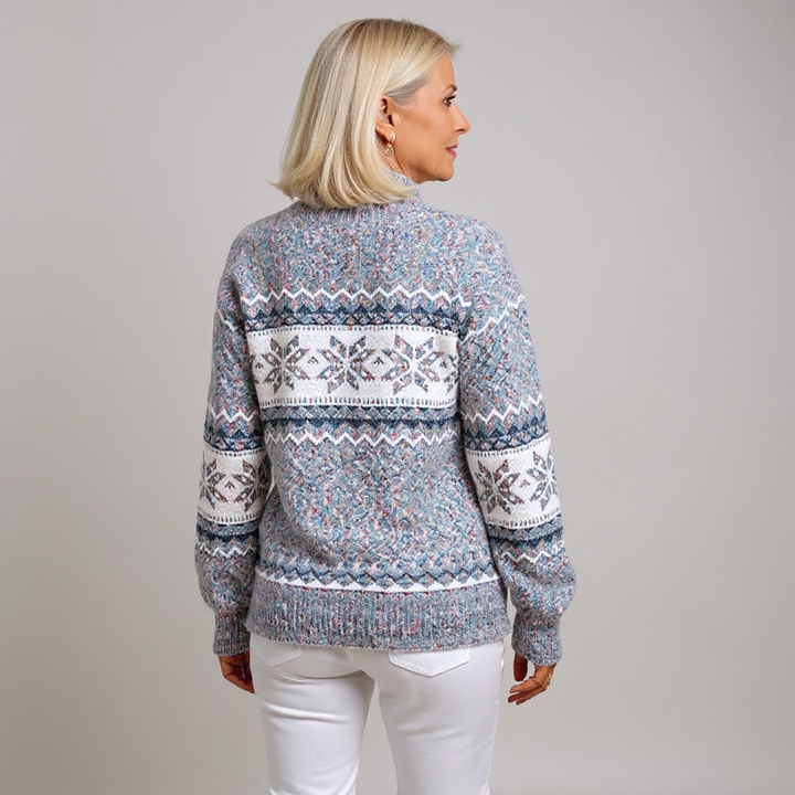 Barbara | Snowflake Band Knit Sweater