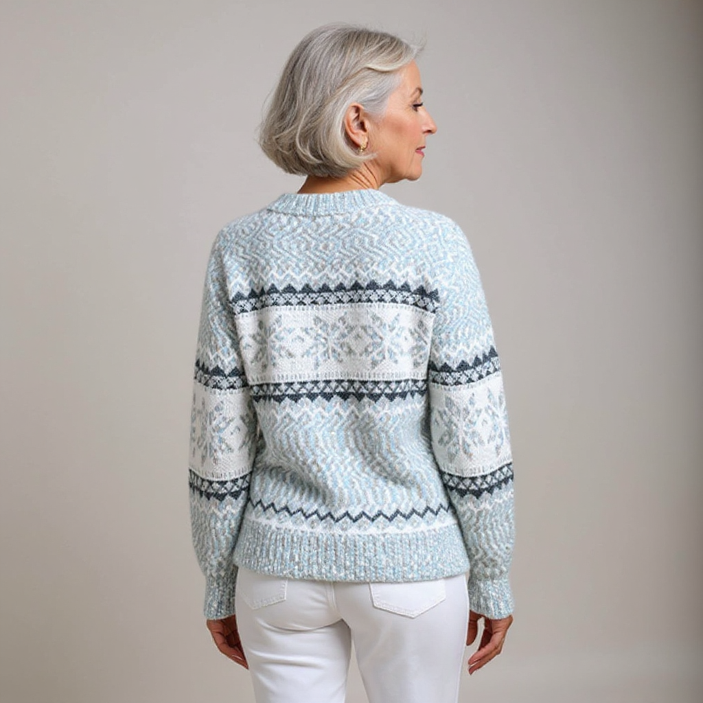 Barbara | Snowflake Band Knit Sweater