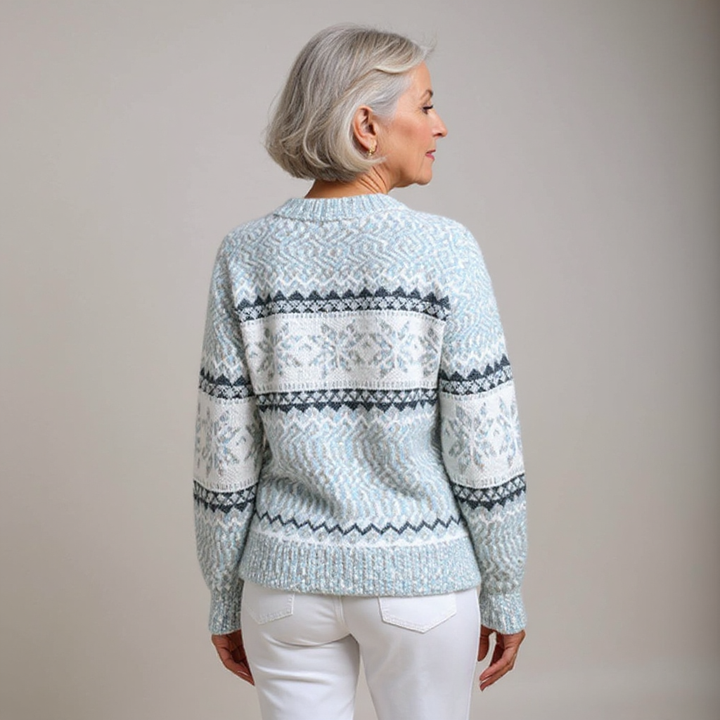 Barbara | Snowflake Band Knit Sweater
