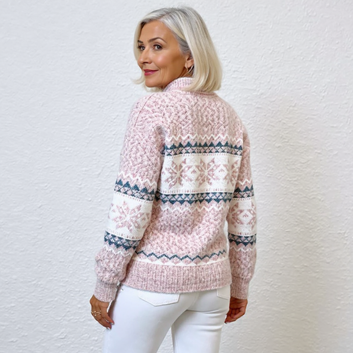 Barbara | Snowflake Band Knit Sweater