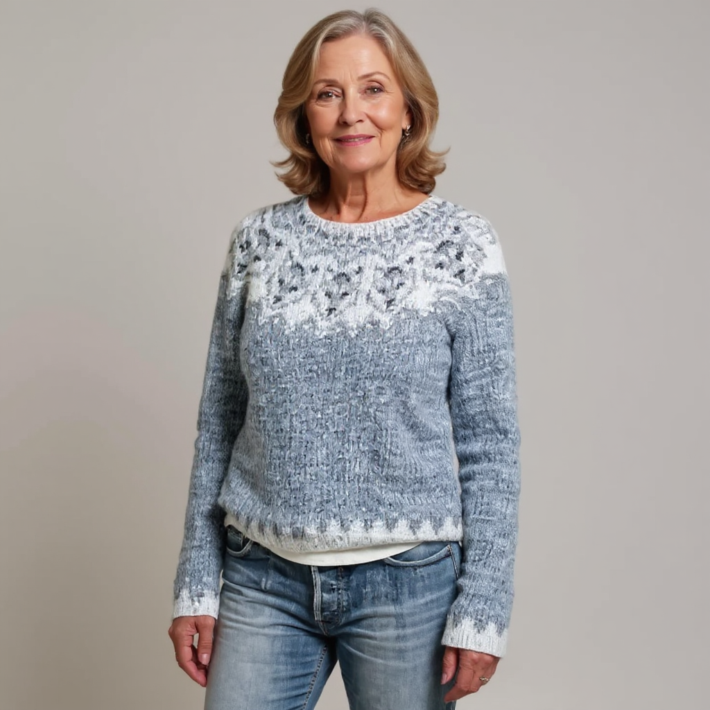 Patricia | Frosted Snowflake Knit Sweater