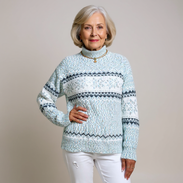Barbara | Snowflake Band Knit Sweater