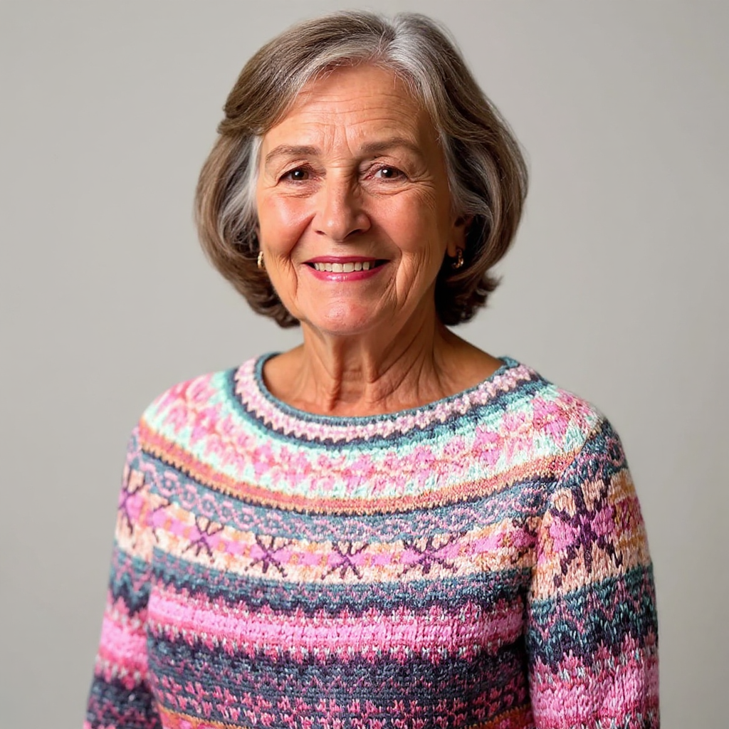 Diane | Rose Multi Fair Isle Knit Sweater