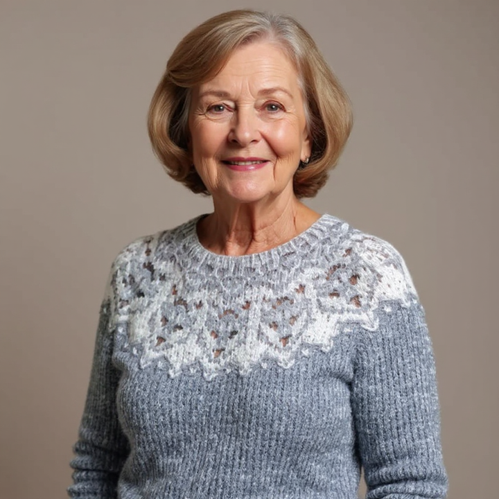 Patricia | Frosted Snowflake Knit Sweater