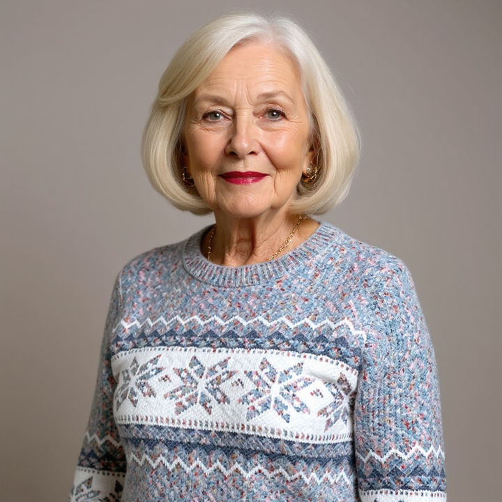 Barbara | Snowflake Band Knit Sweater