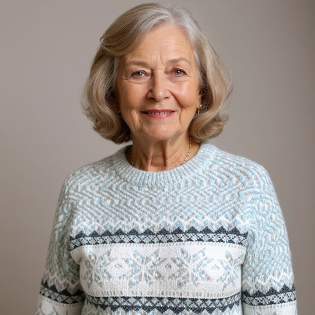 Barbara | Snowflake Band Knit Sweater