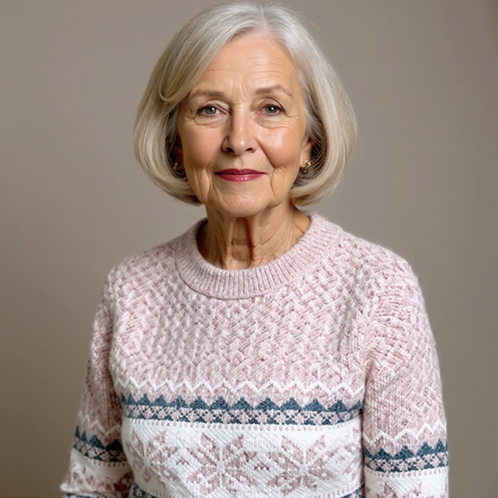 Barbara | Snowflake Band Knit Sweater