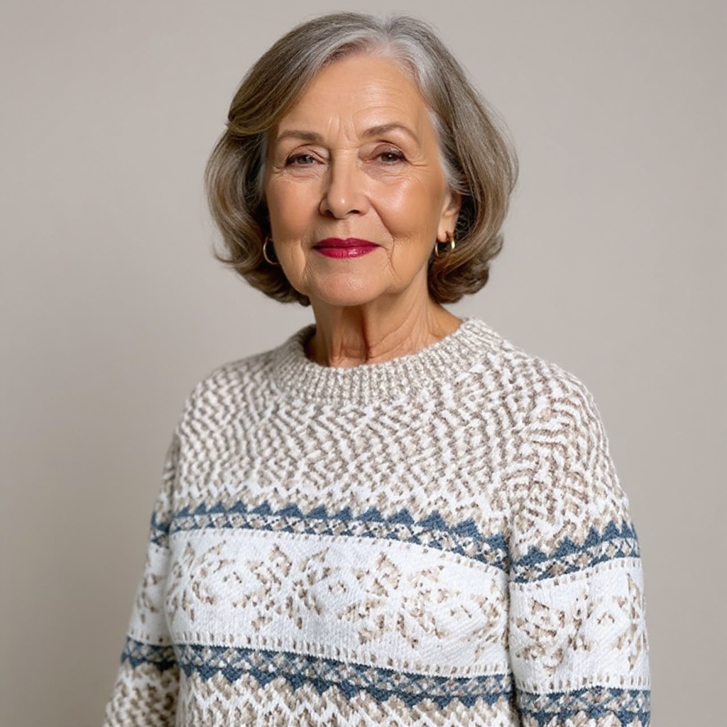 Barbara | Snowflake Band Knit Sweater