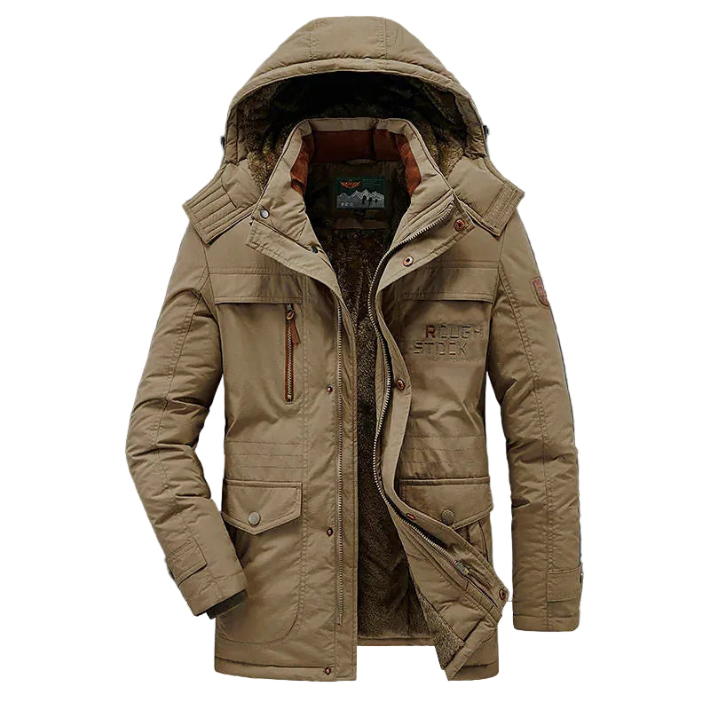Men's Heavy-Duty Winter Parka with Hood