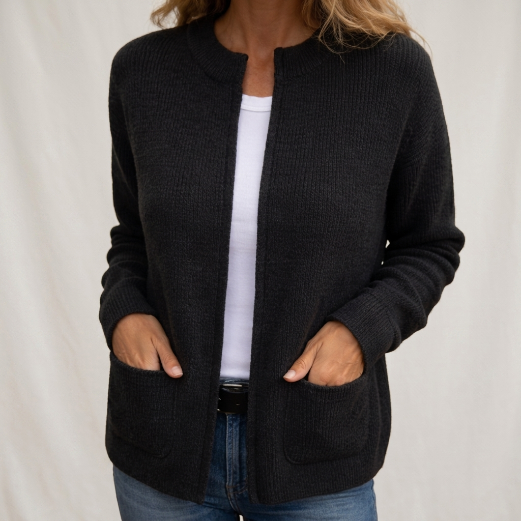 Veda | Warm Knit Zip Cardigan