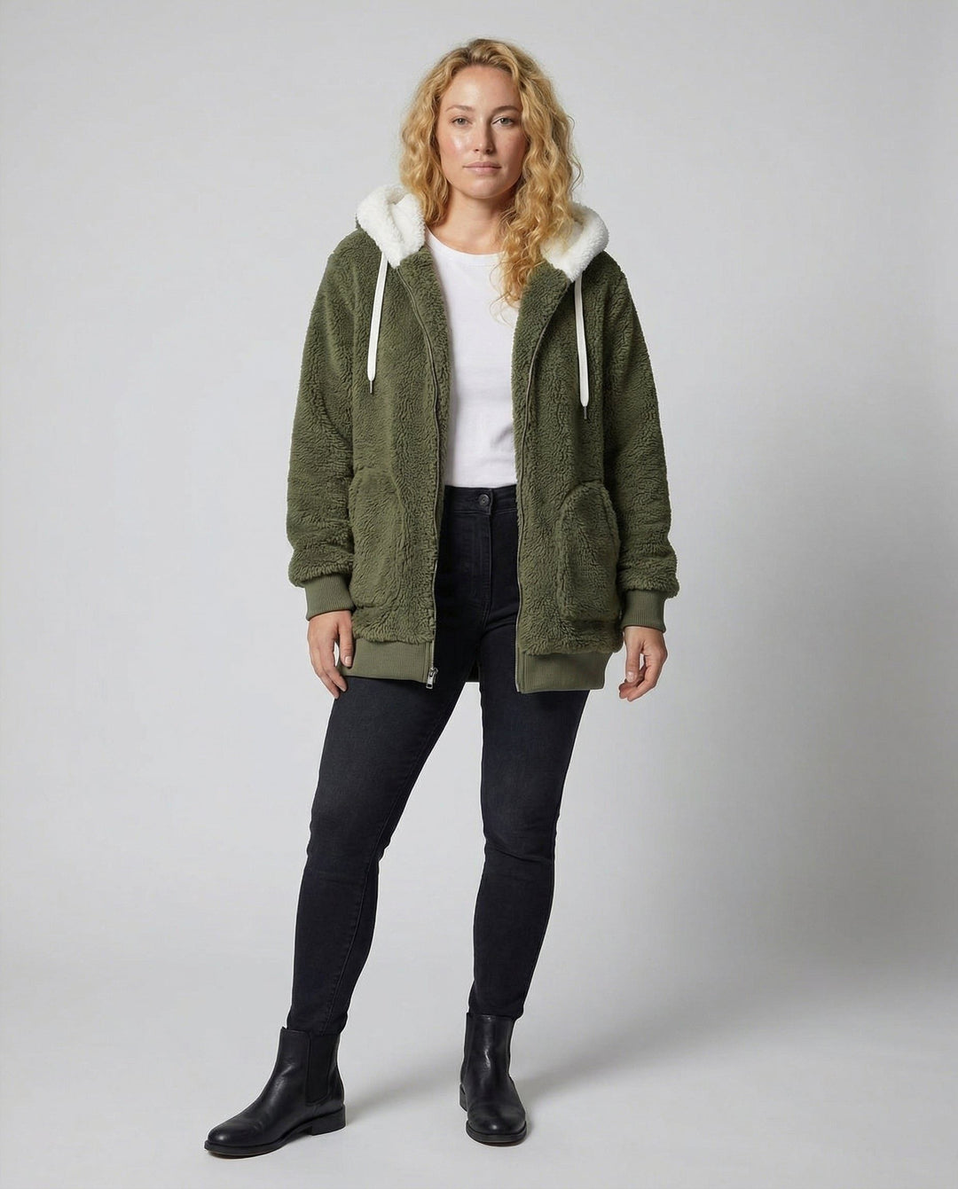 Iolanthe | Oversized Hooded Fleece Jacket for Women