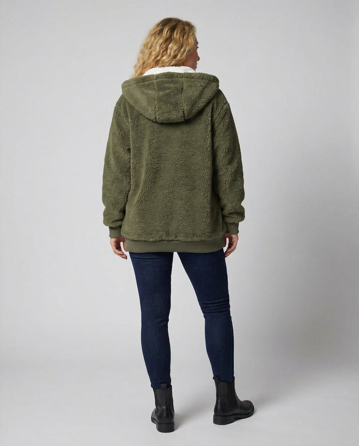 Iolanthe | Oversized Hooded Fleece Jacket for Women