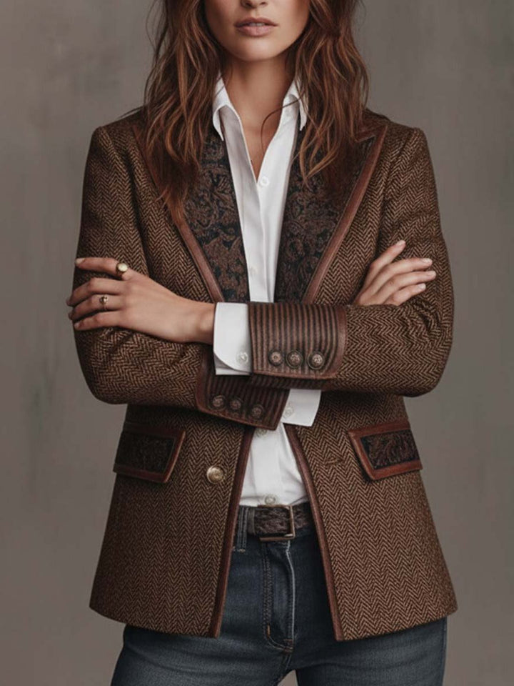 Ivanka | Lapel Collar Button-Down Blazer for Women