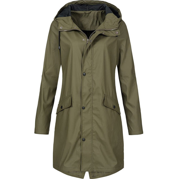 Kiri | Hooded A-Line Longline Rain Jacket for Women