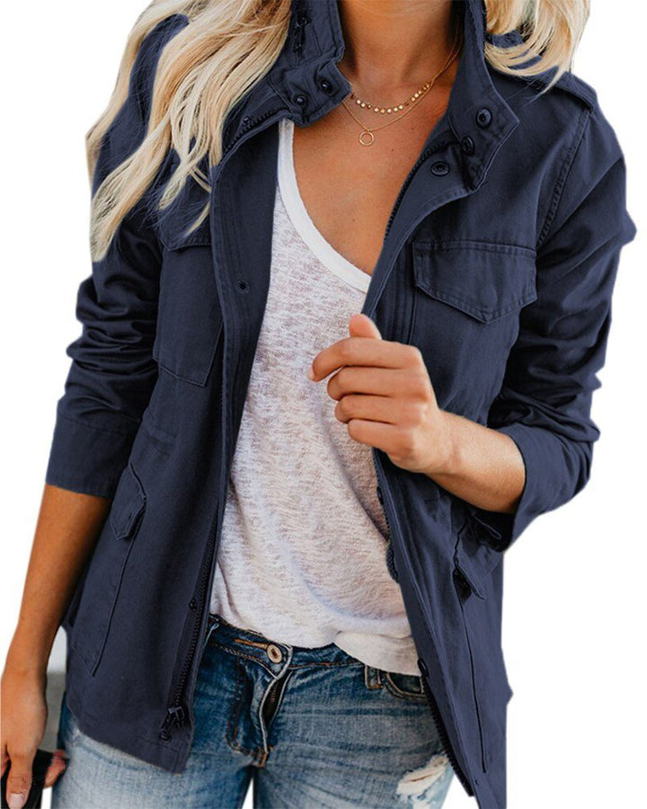Liviana | Utility Jacket with Stand Collar for Women