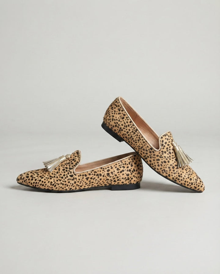 Ginevra | Moccasin, Cheetah, Light Gold Tassels