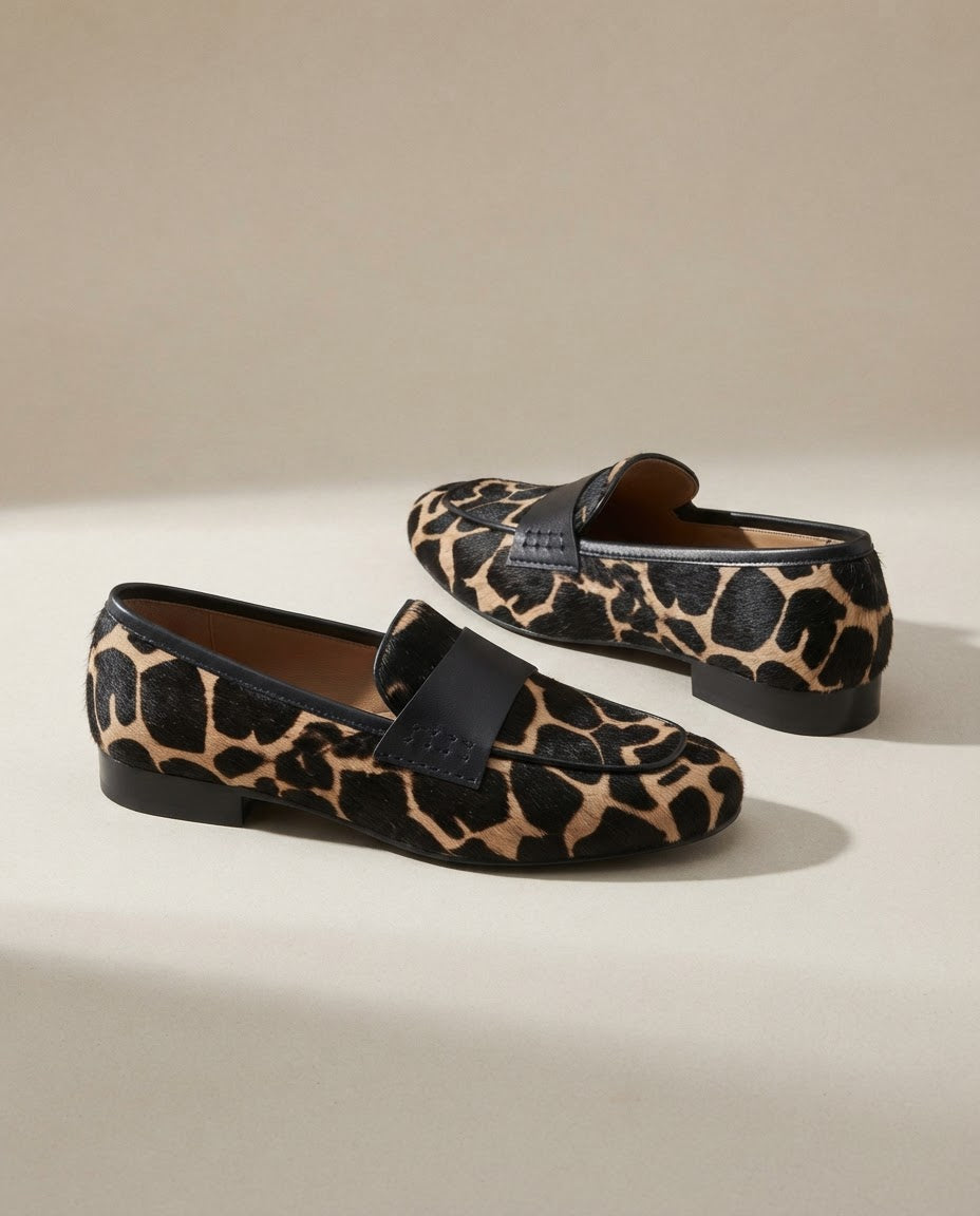 Giulia | Moccasin, Apricot Giraffe