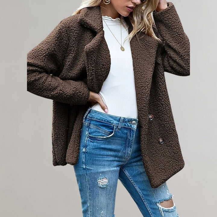 Noelia | Double-Breasted Teddy Blazer Jacket for Women