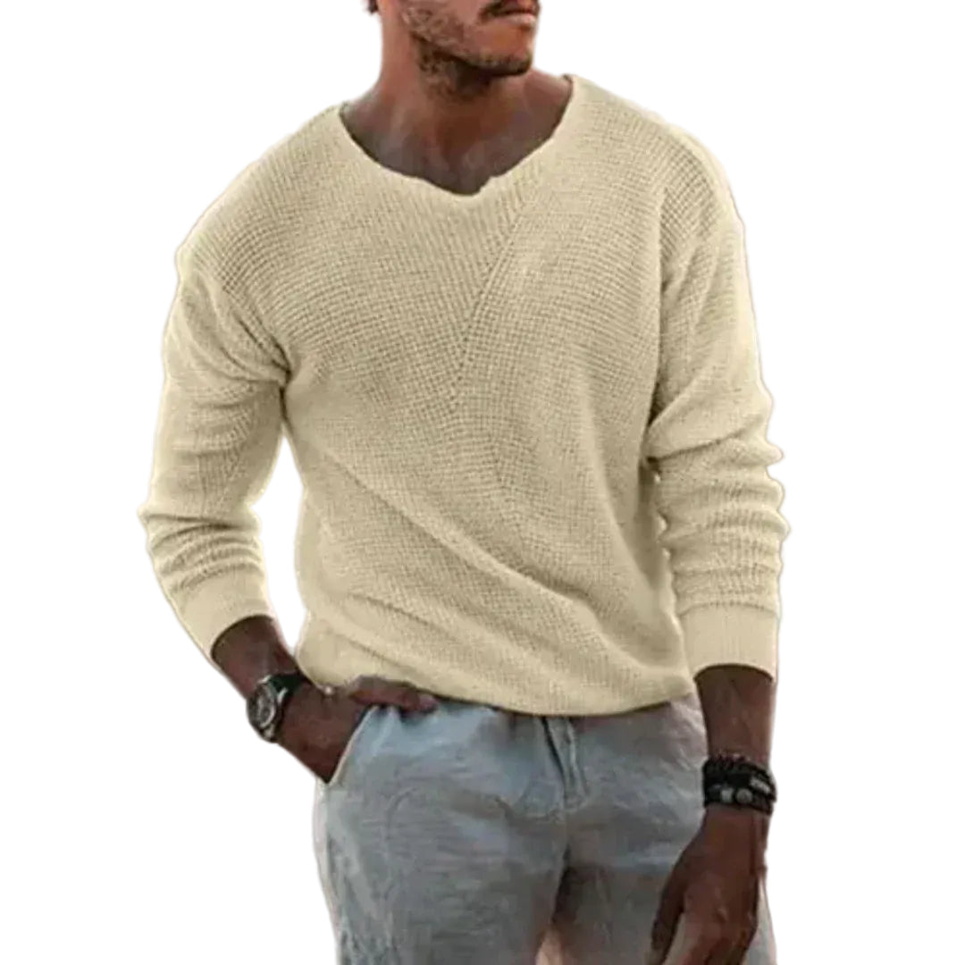 Men’s V Neck Lightweight Knit Sweater