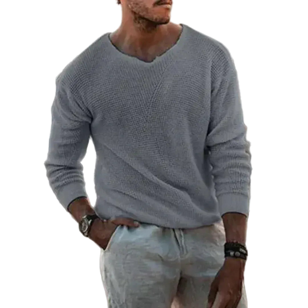 Men’s V Neck Lightweight Knit Sweater
