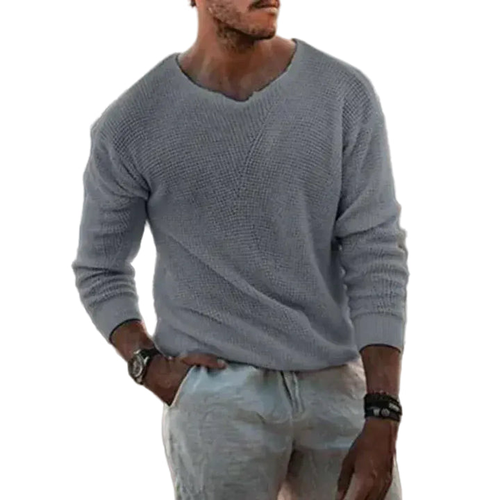 Men’s V Neck Lightweight Knit Sweater