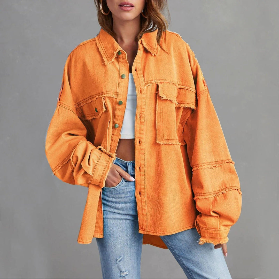 Rozenn | Oversized Denim Shirt Jacket for Women