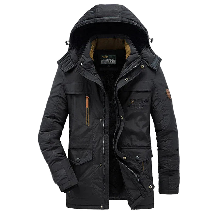 Men's Heavy-Duty Winter Parka with Hood